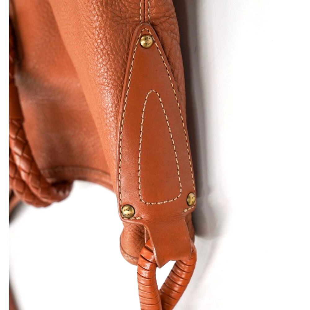 MCM Vintage Brown Leather Braided Strap Hobo Bag - Picture 9 of 9